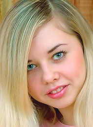 Hot blonde teen with a small dog